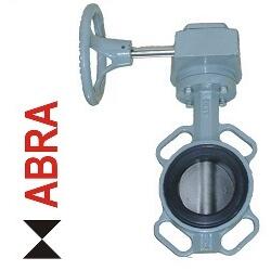 Затвор поворотный межфланцевый маслобензостойкий ABRA-BUV-VF863D150G Ду150 Ру16 с редуктором