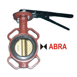 Затвор поворотный межфланцевый ABRA-BUV-VF843D065H Ду65 Ру16 с рукояткой